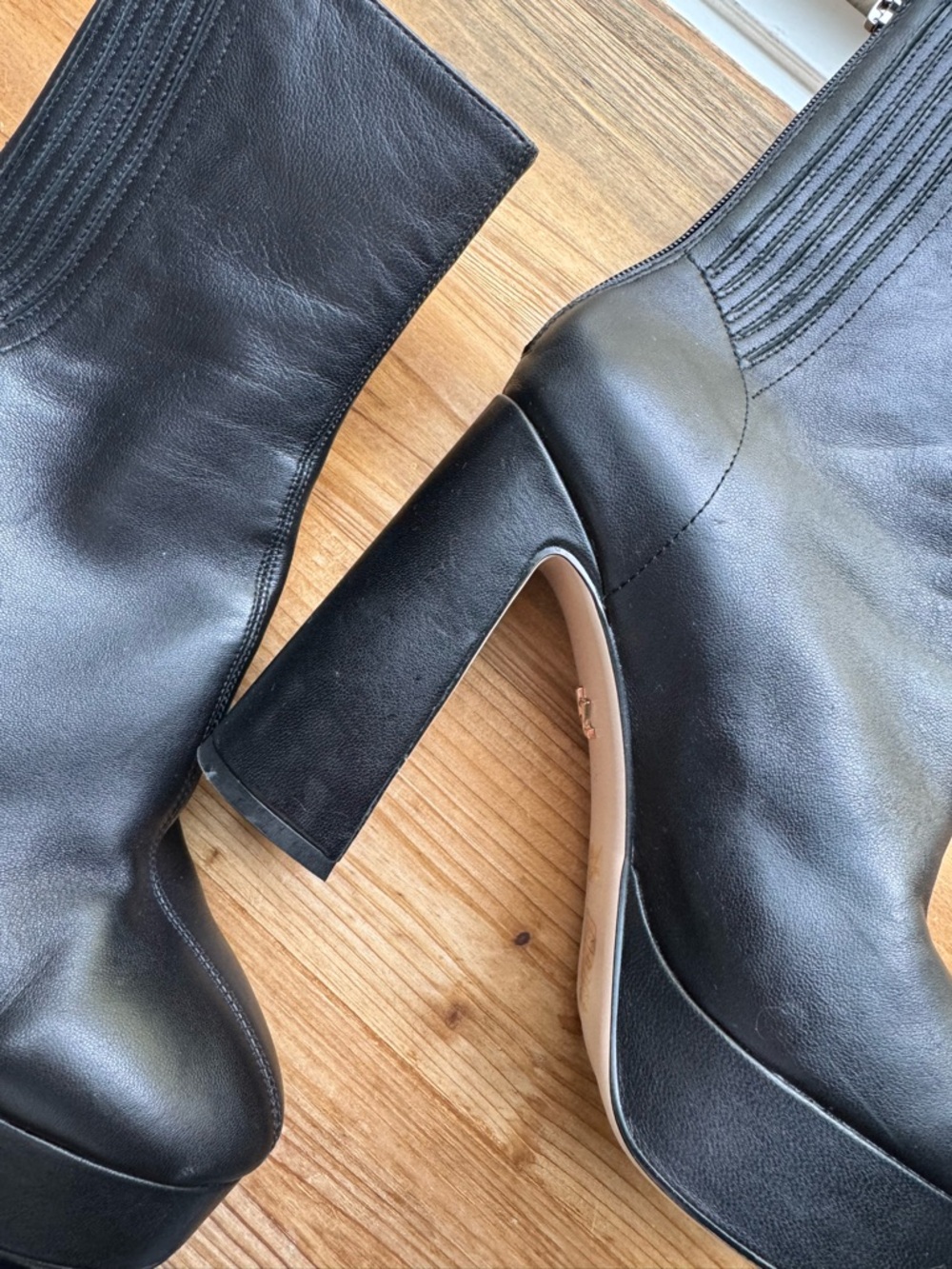 Lola Cruz Leste booties Size 39 Black platform - Picture 8 of 15